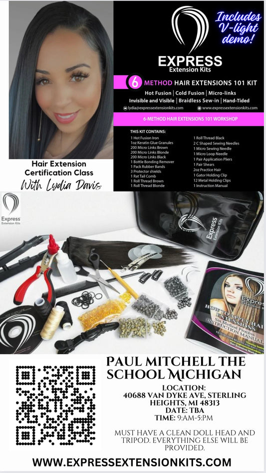PMTS- Sterling Heights Michigan Hair Extensions Class  (Group class)