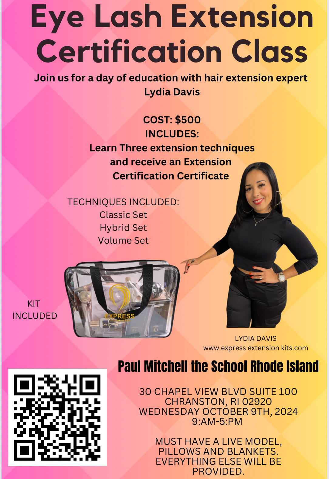 Rhode Island Express Extension Kits Eyelash Course