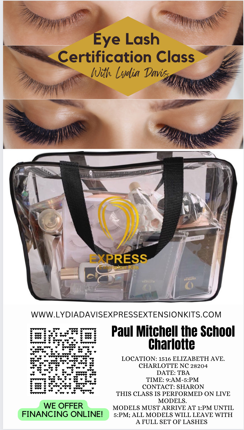 PMTS-Charlotte Eye Lash Certification class