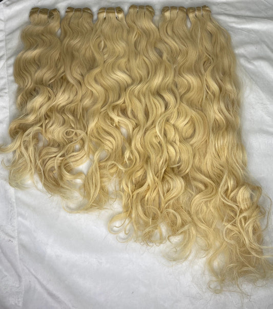 Blonde wavy remy hair